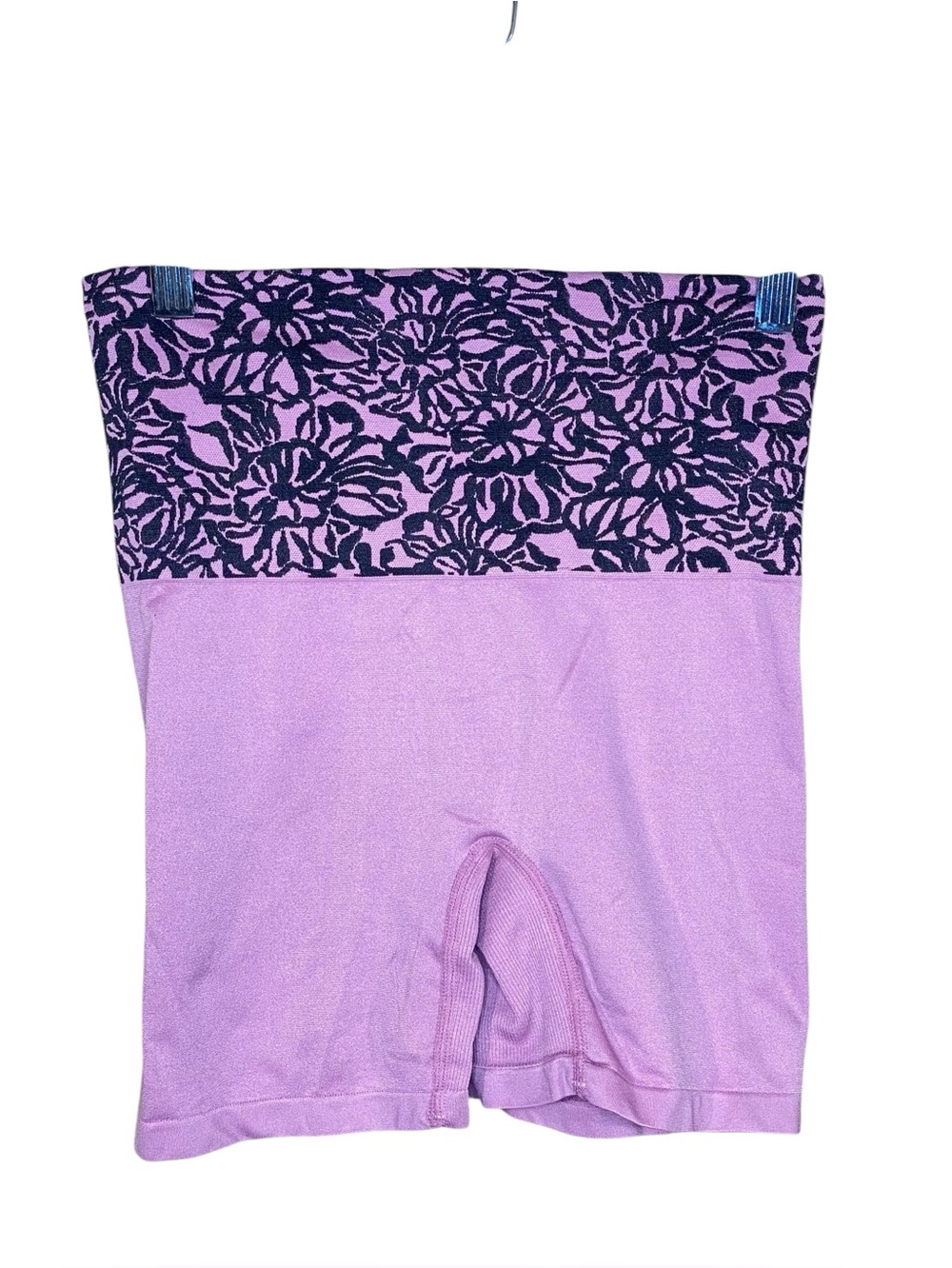 Jockey Lilac Bike Shorts Black Lace Overlay Wide Waist Band Athletic Workout SM